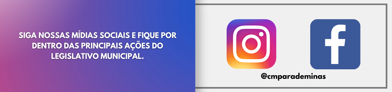 Banner de divulgação das redes sociais
